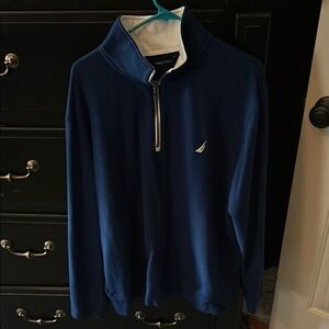 Nautica Navy Blue Quarter-Zip Pullover